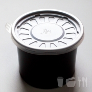 소스용기 105파이(공기밥) 대-블랙,검정 1000세트 일회용다용도소스컵